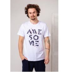 Чоловіча футболка - AWESOME - 2XL - Білий