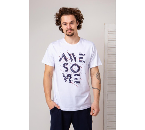Чоловіча футболка - AWESOME - 2XL - Білий